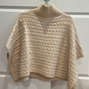 Anthropologie cream cape, poncho one size